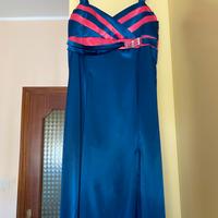 Vestito in raso di aeta lungo