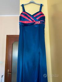 Vestito in raso di aeta lungo