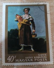 0,40f Goya-Serie Belle Arti -Usato Singolo-Ungheri