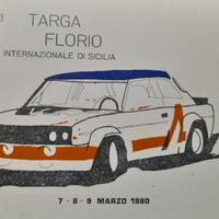 rally targa florio cartolina 1980 