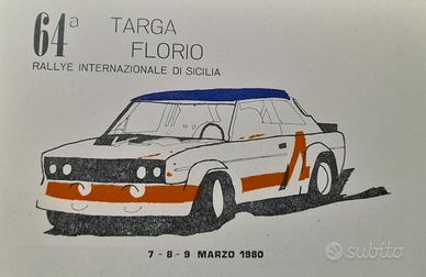 rally targa florio cartolina 1980 