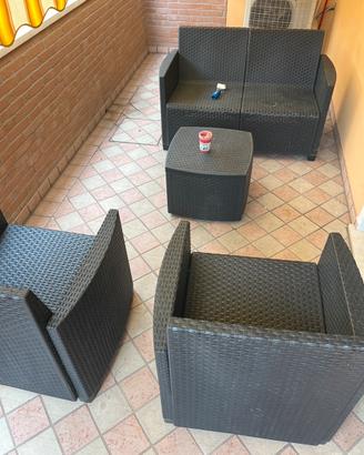 set poltrone da giardino.