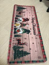 Tappeto natalizio “Merry Christmas” con gnomi