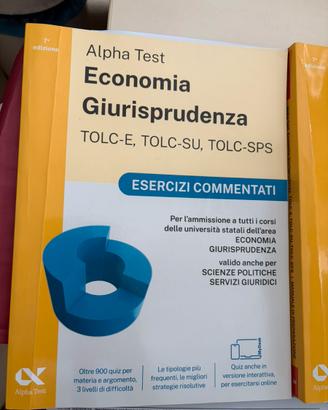 Libri alpha test scienze politiche economia giuri