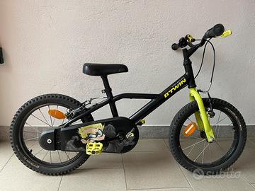 Bici Bimbo 4-6 anni Btwin 500 Dark Hero 16 pollici