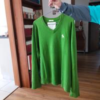 Maglione cotone verde taglia XXL