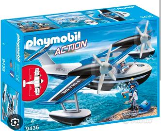 lego Playmobil action 9436 idrovolante polizia 