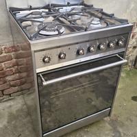 Cucina GAS SMEG Inox 4 Fuochi Forno Professionale