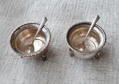 Set antico in argento 800 massiccio - 4 pezzi + 1