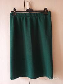 Gonna a tubino verde scuro
