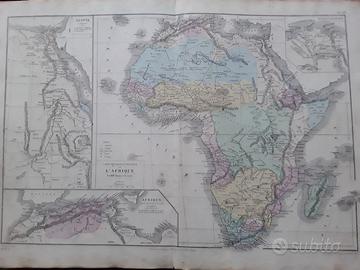 Carta geografica antica Africa