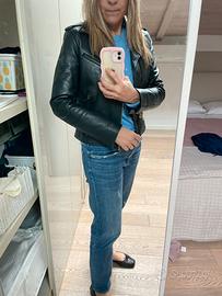 Giubbino in pelle Trussardi Jeans