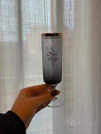 Set 12 bicchieri Flute neri sfumati