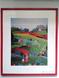 Quadro NAIF stampa e VASI di fiori