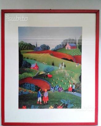 Quadro NAIF stampa e VASI di fiori