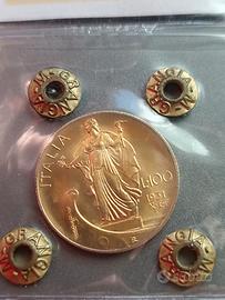 100 lire 1931 X moneta oro Vittorio Emanuele III