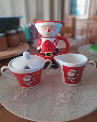 Set Ceramica Babbo Natale