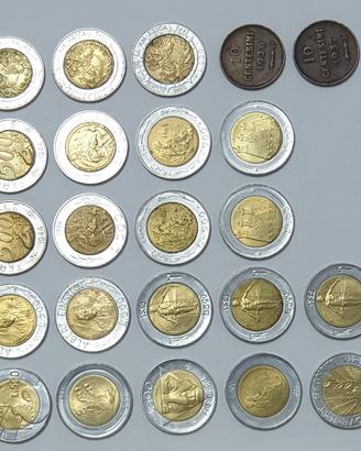 23 monete Lire e centesimi rari di San Marino 