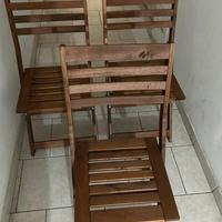 tavolo ikea nuovo + 3 sedie  da esterno