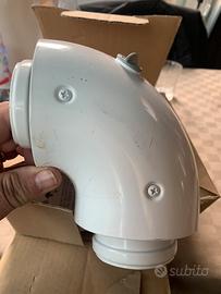 Curva coassiale fumi vailand alluminio/alluminio