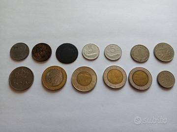 Lotto misto 13 monete da collezione e circolazione