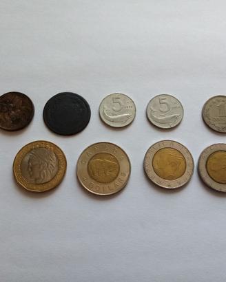Lotto misto 13 monete da collezione e circolazione