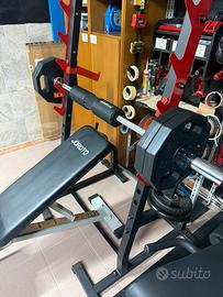 Squat Rack multilivello+bilanciere bicipidi