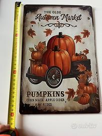 Quadretto decorarivo in metallo vintage