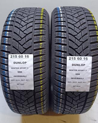 2 GOMME 215 60 16 DUNLOP 2023 INV RIF4645