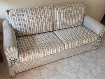 Divano in tessuto sfoderabile 3 posti con letto