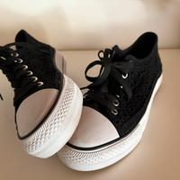 Scarpe nere fac simile Converse All Star