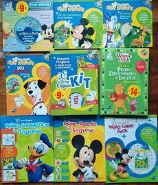 Libri bimbi Disney English 16 volumi CD DVD NUOVO