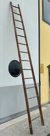Grande scala in legno vintage h. 441 cm