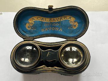 BINOCOLO ANTICO da teatro con custodia.