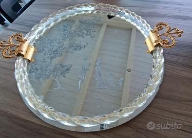 Vassoio vintage vetro di Murano