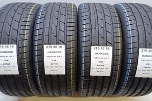 4 GOMME 215 45 18 HANKOOK 100% RIF3397