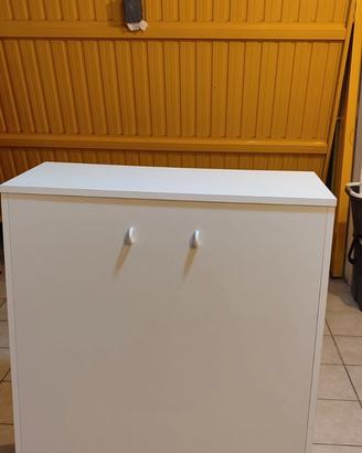 Mobile letto singolo a scomparsa BIANCO