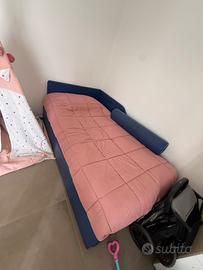 Letto cameretta una piazza e mezzo con contenitore