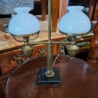 lampada ottone e marmo