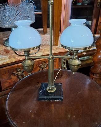 lampada ottone e marmo