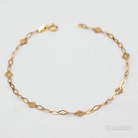 Bracciale a rombi in oro giallo 18 kt  E.201