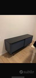 Credenza bassa due ante blu - come nuova, montata