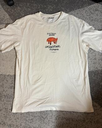 T-shirt bianca grafica Pottery Studio