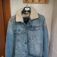 Giacca Jeans Hollister originale Pelliccia tg. s