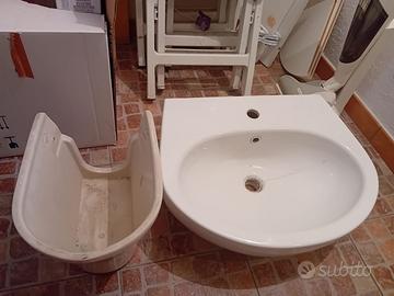 Lavabo bagno ceramica Globo, larghezza 60 cm