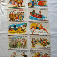 11 Cartoline vintage americane "Lustercomics"