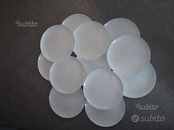 10 Piatti ceramica bianca Luminarc diametro 32
