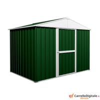 Capanno box esterno lamiera 360x175cm verde scuro