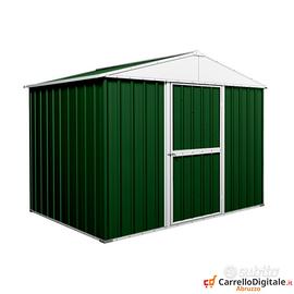 Capanno box esterno lamiera 360x175cm verde scuro