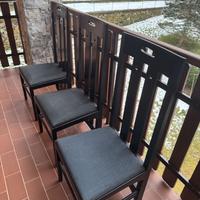3 sedie Ingram Cassina C.R . Mackintosh